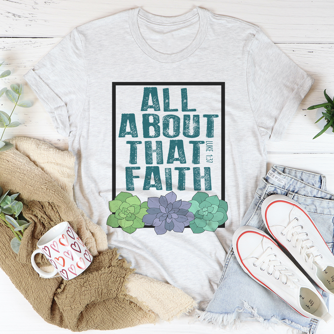 All About That Faith Tee – Bold Statement Style | Delivered & Devoted