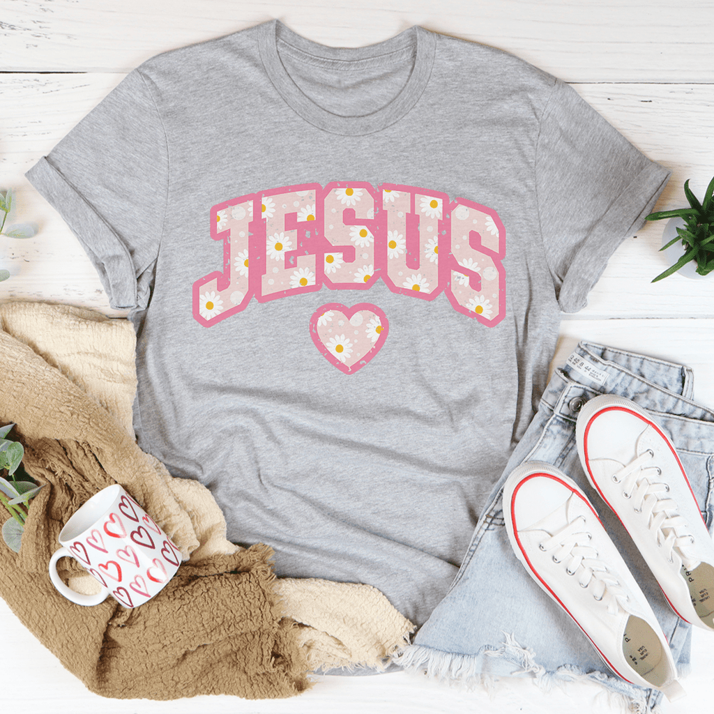 Jesus Floral T-Shirt-1