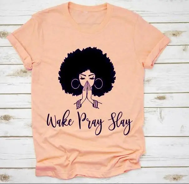 Ladies Wake Pray Slay T-Shirt