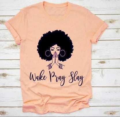 Ladies Wake Pray Slay T-Shirt