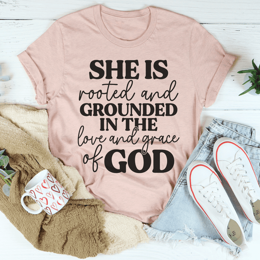 Rooted in Love and Grace T-Shirt | Christian Women's Apparel