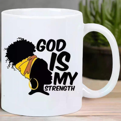 God Is My Strength Coffee Mug | Delivered and Devoted