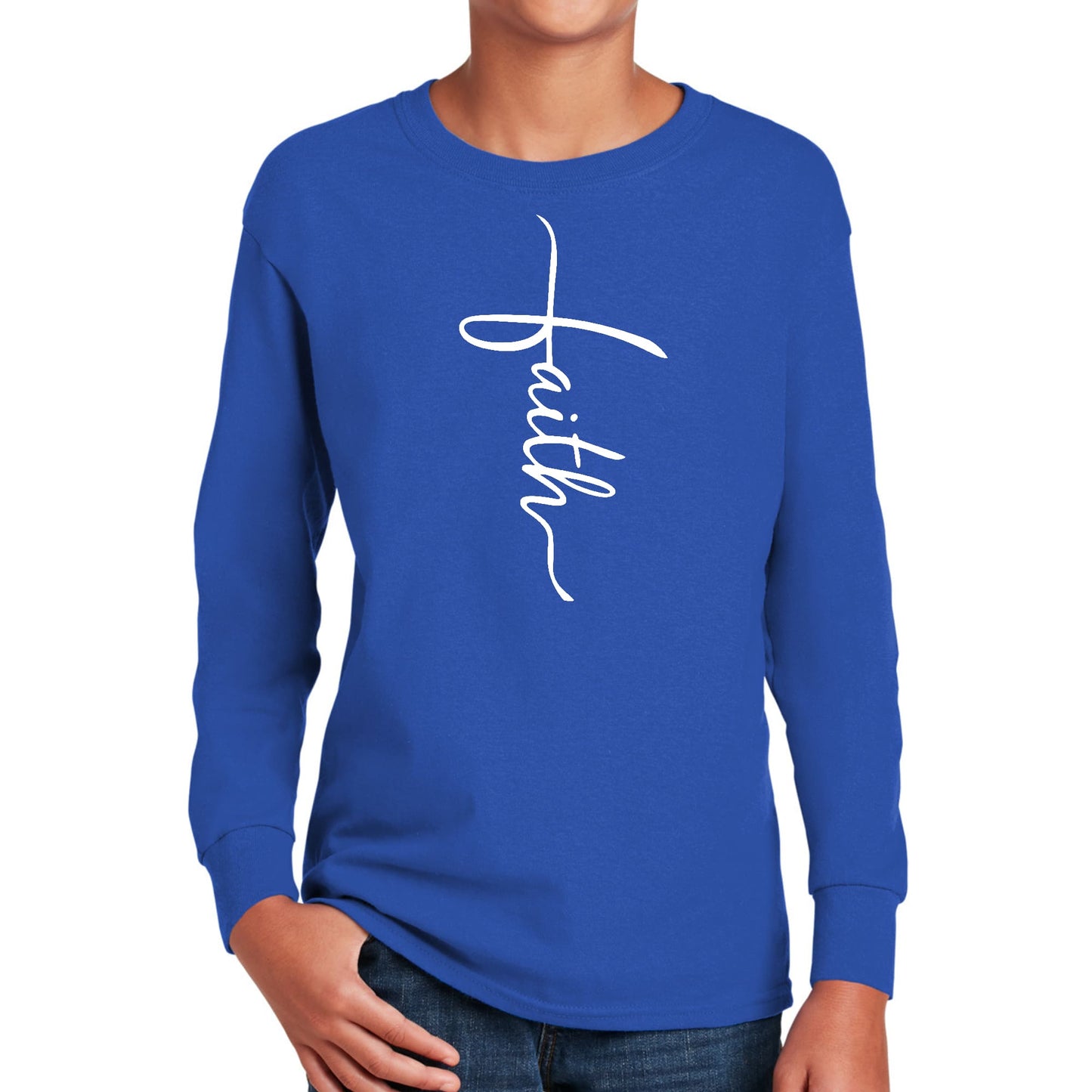 Faith Long Sleeve T-Shirt – Youth Christian Apparel | Delivered & Devoted